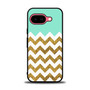 Blue Glitter Gold Chevron Google Pixel 9a Case