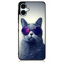 Hipster Cat With Galaxy Glasses Samsung Galaxy A06 Case