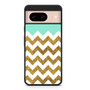 Blue Glitter Gold Chevron Google Pixel 8/ Pixel 8a/ Pixel 8 Pro Case