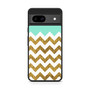 Blue Glitter Gold Chevron Google Pixel 8a Case