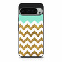 Blue Glitter Gold Chevron Google Pixel 9 Pro XL Case