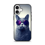 Hipster Cat With Galaxy Glasses iPhone 17 Case