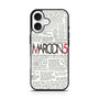 Marron 5 Lyrics iPhone 17 Case
