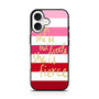 pink strip quotes iPhone 17 Case
