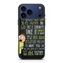 Rick And Morty Quotes iPhone 17 Pro Case