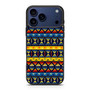 Yellow and Blue Tribal Pattern iPhone 17 Pro Case