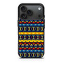 Yellow and Blue Tribal Pattern iPhone 17 Pro Max Case
