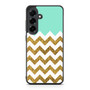 Blue Glitter Gold Chevron Samsung Galaxy S25 FE Case