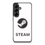 Steam Logo White Samsung Galaxy S25 FE Case Steam Logo White Samsung Galaxy S25 FE Case