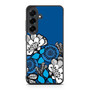 Blue Flora Motif Samsung Galaxy S25 FE Case