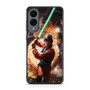 Luke skywalker using lightsaber Samsung Galaxy S25 Edge Case
