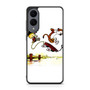 Calvin and Hobbes Playing Together Samsung Galaxy S25 Edge Case