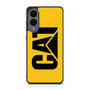 yellow caterpillar logo Samsung Galaxy S25 Edge Case