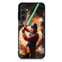 Luke skywalker using lightsaber Samsung Galaxy A55 Case