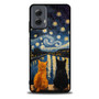 Two Cat Stary Night Motorola Moto G Power Case