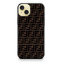 Fendi Brown Logo Art iPhone 15 Plus Case