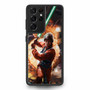 Luke skywalker using lightsaber Samsung Galaxy S21 Ultra Case