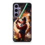 Luke skywalker using lightsaber Samsung Galaxy S24 Case