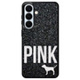 Black Glitter Victoria's Secret Samsung Galaxy S26+ Case