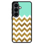 Blue Glitter Gold Chevron Samsung Galaxy S26 Series Case