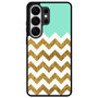 Blue Glitter Gold Chevron Samsung Galaxy S26 Ultra Case