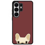 Cute French Bulldog Dark Red Samsung Galaxy S26 Ultra Case