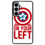 On your left captain america Samsung Galaxy S26+ Case