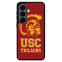 Usc Trojans logo on red Samsung Galaxy S26 Series Case