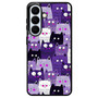 Purple Cat Collage Samsung Galaxy S26+ Case