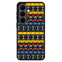 Yellow and Blue Tribal Pattern Samsung Galaxy S26 Series Case