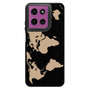 Black Wood Worlds Map Motorola Moto G 2026 Case