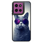 Hipster Cat With Galaxy Glasses Motorola Moto G 2026 Case