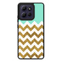 Blue Glitter Gold Chevron Motorola Moto G Play 2026 Case