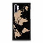 Black Wood Worlds Map Samsung Galaxy Note 10+ | Samsung Galaxy Note 10+ 5G Case
