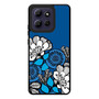 Blue Flora Motif Motorola Moto G Play 2026 Case