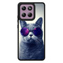 Hipster Cat With Galaxy Glasses Motorola Moto G Stylus 2026 Case