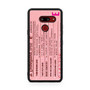 pink disneyland ticket LG G8 ThinQ Case