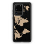 Black Wood Worlds Map Samsung Galaxy S20 Ultra 5G Case