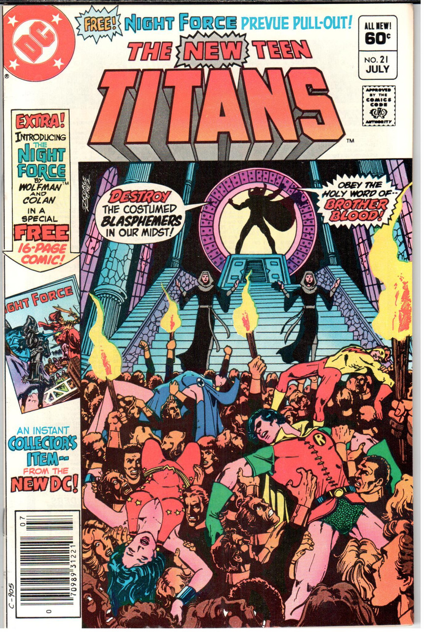 The New Teen Titans (1980 Series) #21 Newsstand NM- 9.2