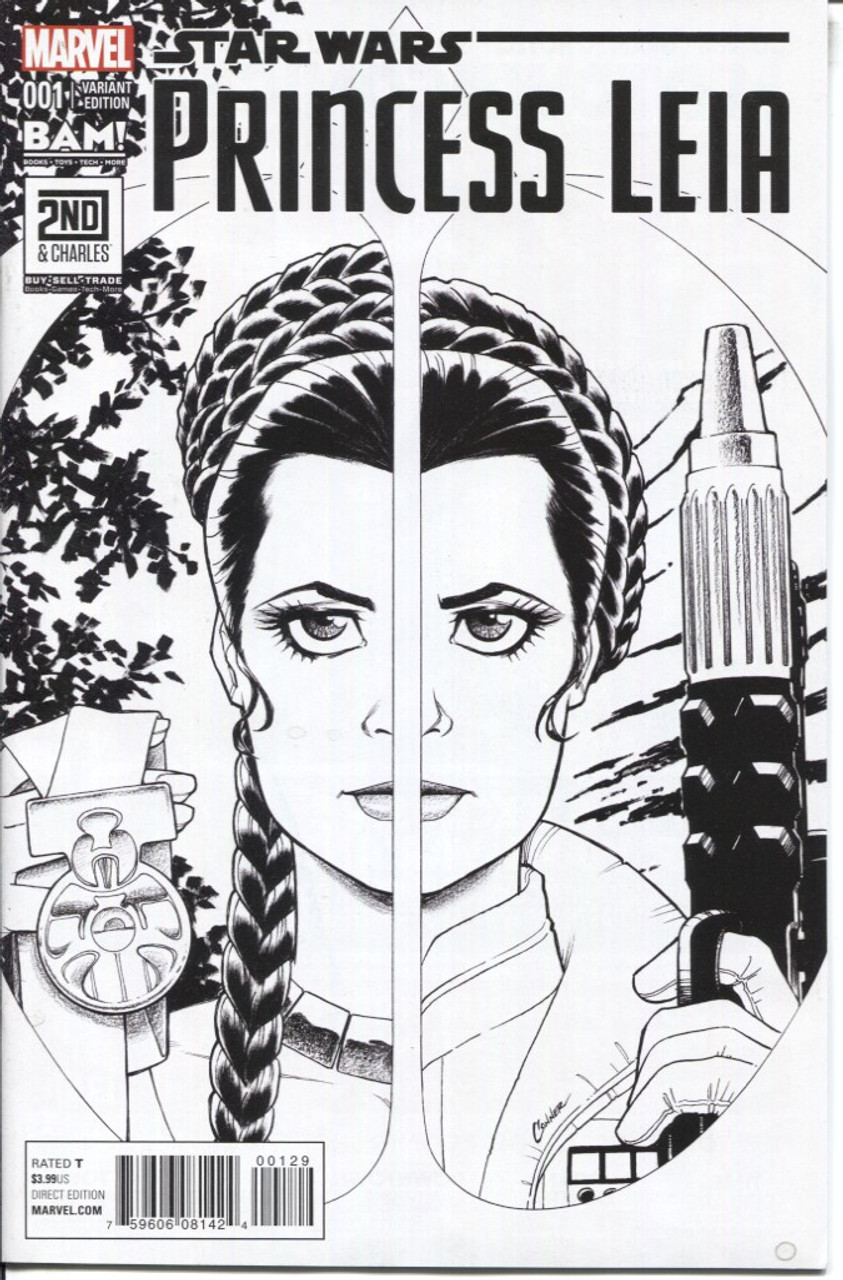 Princess Leia (2015 Series) #1 BAMB&W NM- 9.2