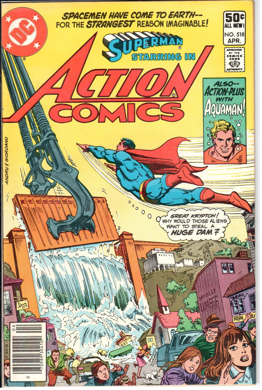 Action Comics (1938 Series) #518 Newsstand VF- 7.5