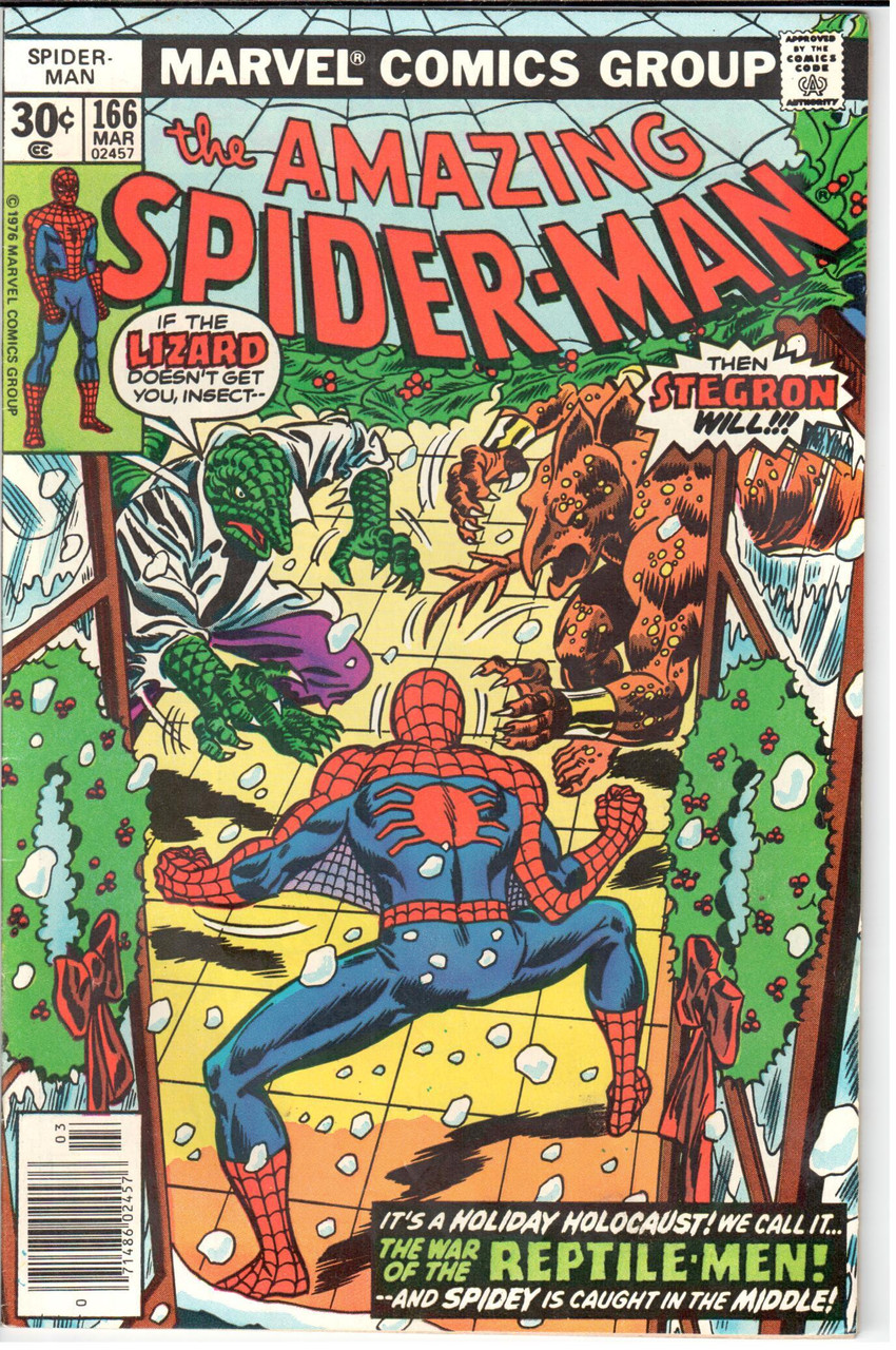 Amazing Spider-Man (1963 Series) #166 Newsstand VF+ 8.5