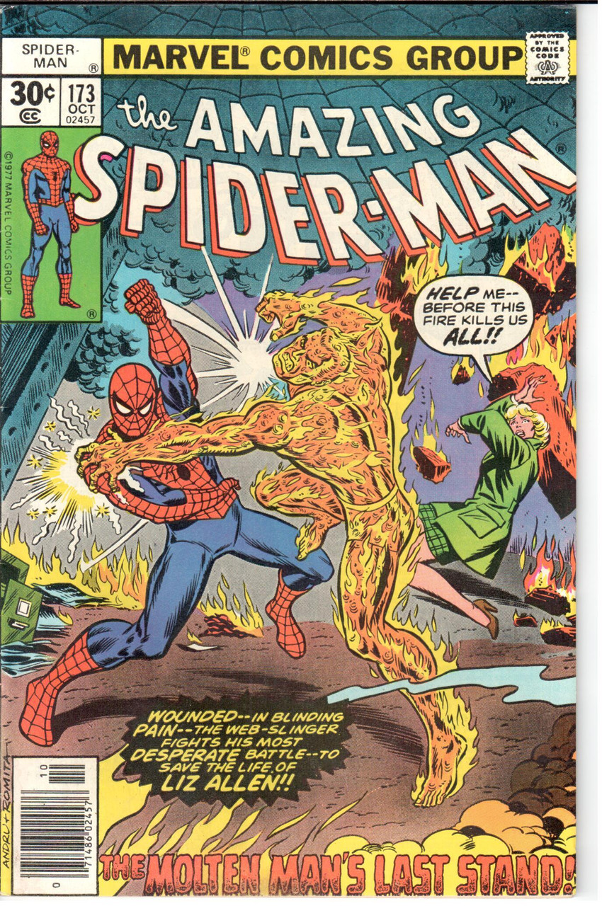 Amazing Spider-Man (1963 Series) #173 Newsstand VF- 7.5