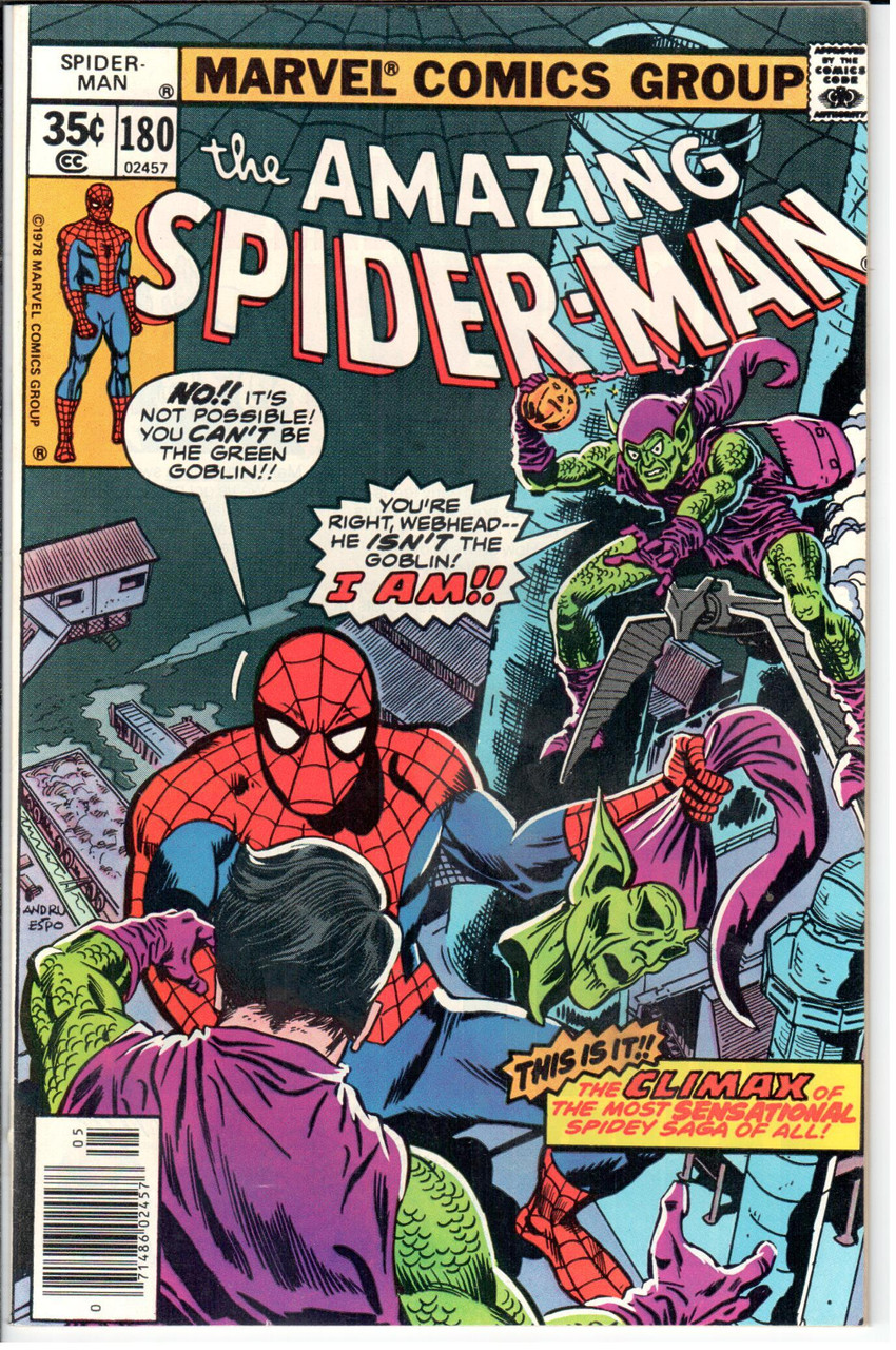 Amazing Spider-Man (1963 Series) #180 Newsstand NM- 9.2