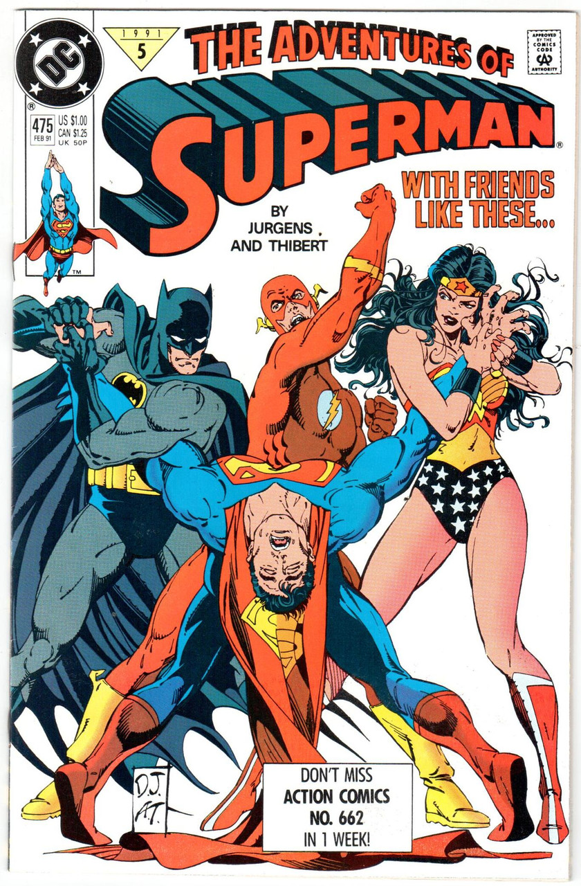 The Adventures of Superman (1987 Series) #475 NM- 9.2