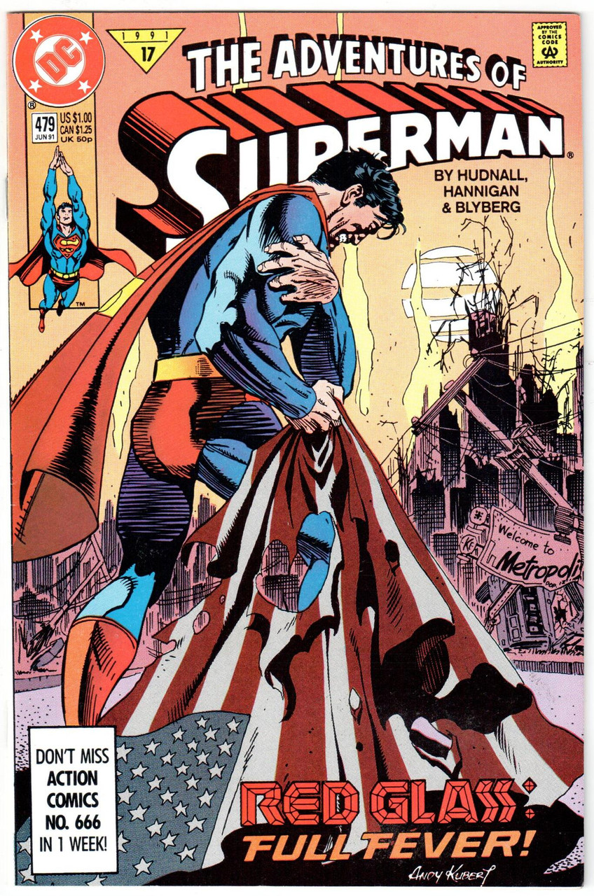 The Adventures of Superman (1987 Series) #479 NM- 9.2