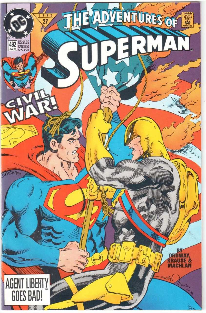 The Adventures of Superman (1987 Series) #492 NM- 9.2