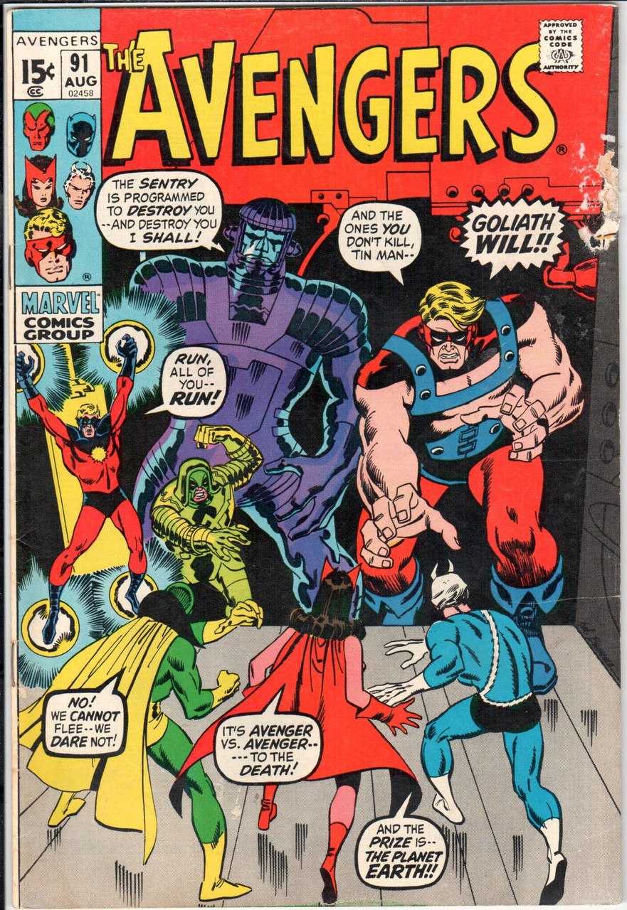 The Avengers (1963 Series) #91 VG- 3.5