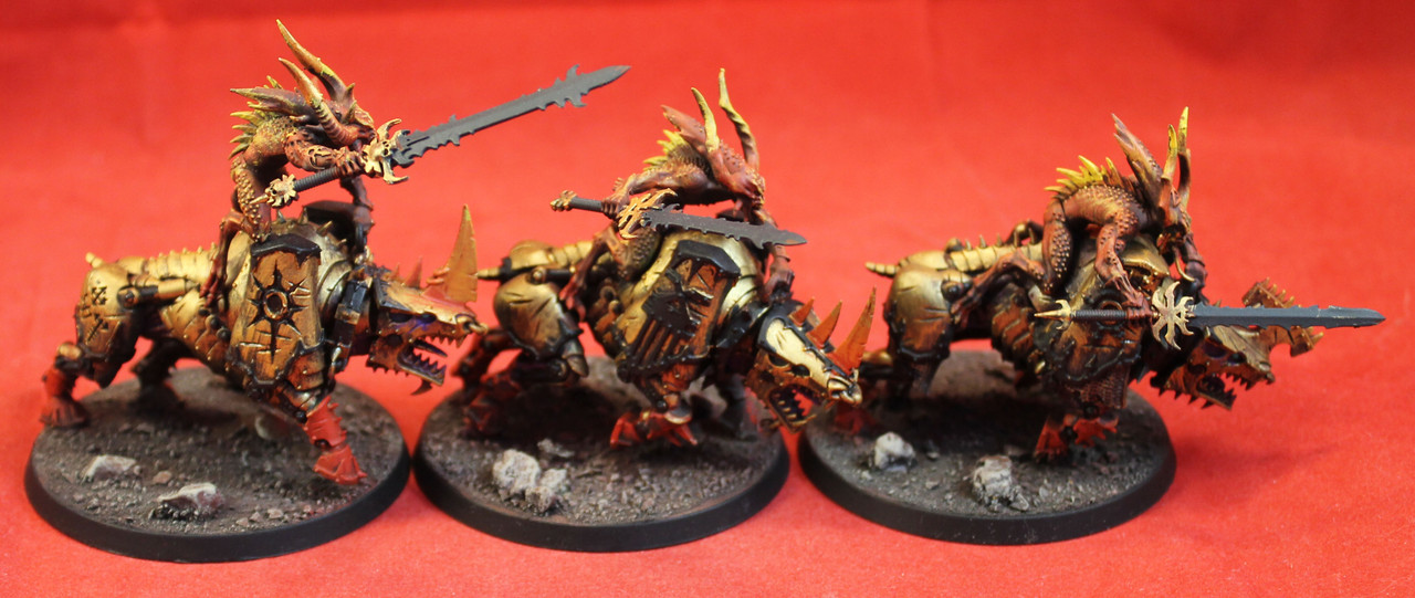 Warhammer 40K-Chaos Daemons-Bloodcrushers of Khorne - Plastic X3 - 101