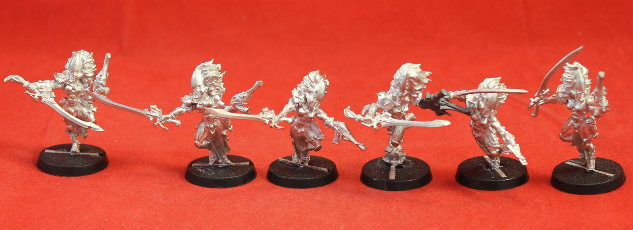 Warhammer 40K-Eldar-Howling Banshee - X6 Metal - Lot 106